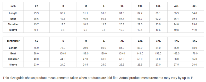 Baseball Jersey Size Chart